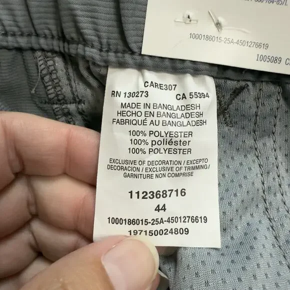 Wrangler Outdoor Field Utility Shorts Mens 44 Relaxed Fit Cargo Zip Pockets Gray - Picture 7 of 12